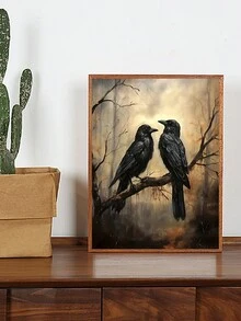 1 Pc, Tranh in Canvas, Con quạ đen trên cây chết "Bức tranh tường nghệ thuật Canvas, Áp phích nghệ thuật trang trí Halloween cổ điển, Đồ trang trí phòng, Áp phích nghệ thuật treo tường không có khung, Trang trí nền ghế sofa phòng khách, Trang trí hành lang tiền sảnh, Trang trí nhà cửa, Trang trí phòng ngủ, Trang trí phòng tắm, Trang trí phòng, Trang trí văn phòng, Trang trí trường học, Quà tặng nghệ thuật, Bao bì an toàn bằng ống cứng PVC - Nhiều màu - Xem 7