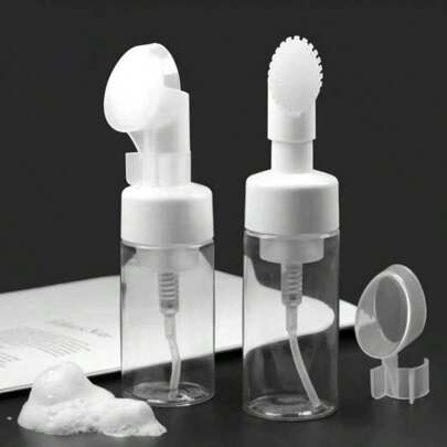 Frasco Pump Esfoliante Oval Para Limpeza Facial C/ Espuma Skin Care Silicone 100ml