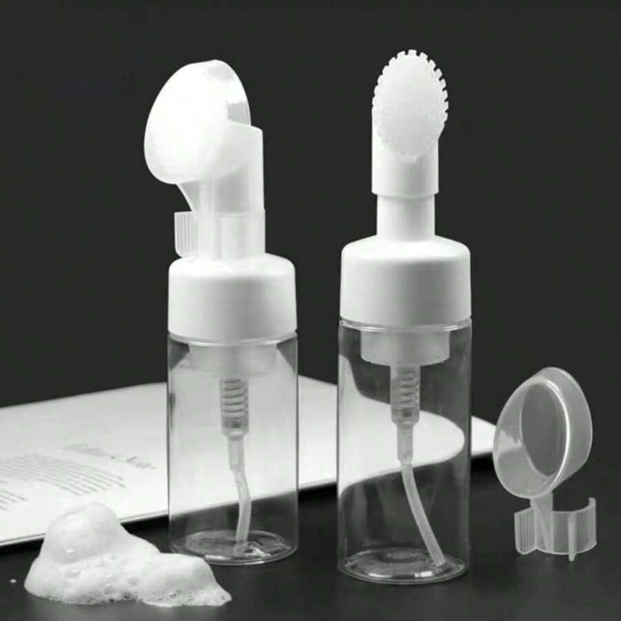 Oval Exfoliating Facial Cleansing Pump Bottle With Skin Care Silicone Foam 50ml - Trong sáng - Xem 1