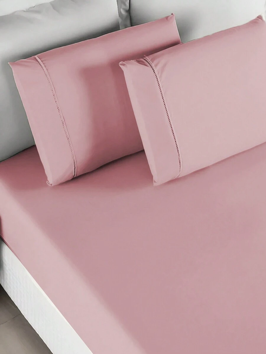 3-Piece Queen Sheet, Palito Stitch, Micropercale, 400 Thread Count, Variety Of Colors, Modern, Comfortable, Anti-Allergic