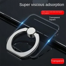 Mobile Phone Ring Holder Transparent Mobile Phone Ring Buckle 360 ​​Holder Mobile Phone Support Mobile Phone Compatible With IPhone, Android Phone, Gift For Birthday, Family, Friends Finger Ring Holder, Phone Grip, Phone Accessories