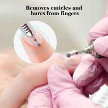 Bộ 1 mũi khoan móng tay DeDryDS, kích thước chuôi 3/32'' cho giũa móng tay điện, nhiều kích thước đầu bi khác nhau cho móng tay acrylic, móng chân, đánh bóng gel biểu bì, vật dụng cho tiệm làm móng - Nhiều màu - Xem 2