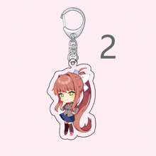 可爱女孩钥匙扣动漫亚克力卡通人物钥匙链校园风格金属支架钥匙圈吊坠首饰包袋配饰汽车配饰包袋饰品学校字母哥特 Y2k 圣诞节礼物创意包袋配饰带身份证夹的挂绳汽车配饰包袋饰品 - 彩色 - 查看 3