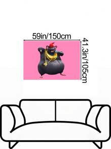 1pc Rock Music Fans' Energy Tapestry - Funny Decorative Backdrop Cloth For Dorm And Home - Polyethylene Fiber, High Definition Single-Sided Print - Perfect Wall Art For Living Room, Bedroom, And Student Space,Christmas