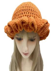 Women's Fashion Tie-Dye Ruffle Knit Hat - A Stretchy, Warm Polyester Winter Hat With A Unique Pleated Design That Is Perfect For Halloween And Fantasy Themes - Multicolor - View 5