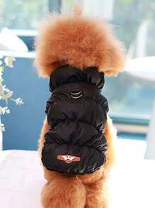 Pet Clothing Dog Clothes Winter Wear Retractable Vest Warm Sweater For Cats And Dogs - Khaki - View 6