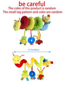1 件婴儿车悬挂螺旋装饰毛绒玩偶，柔软毛绒摇铃玩偶，适用于婴儿推车婴儿床，适合 0-6 个月男婴和女婴（部分配件和颜色随机） - 彩色 - 查看 4
