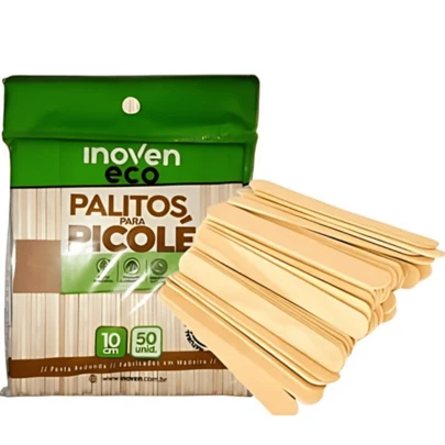 Palito de Picole Inoven Pacote com 50 Unidades