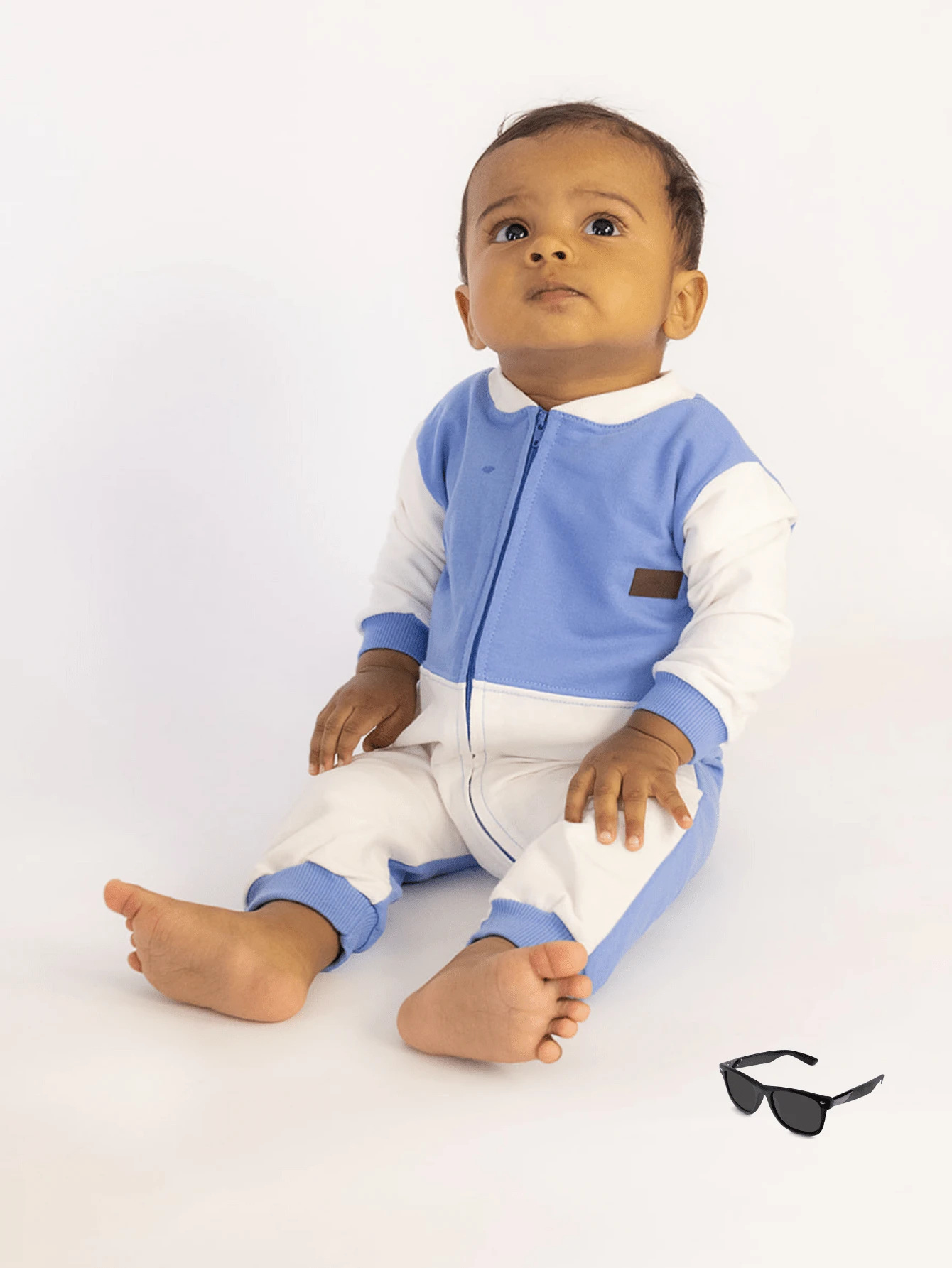 Little Beni Baby Rompers For Boys And Girls With Zipper 100% Cotton Sweatshirt - 藍色 - 查看 1