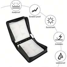 Disc Carry Case 400 CD Holder Case Bag CD Storage Wallet Protector CD DVD Bag Large Storage CD DVD Folders Sleeves Carry Case(Black) - 400PCS - View 5
