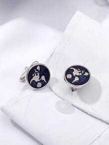 1 Pair Of Fashionable, Simple And Business-Like Balance Alloy Cufflinks Designed For Men Wear - Multicolor - View 10