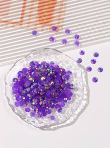 2-6mm Cristales de resina redondos de estilo jelly AB, sin derretir, con fondo plano, piedras de cristal para pegar con pegamento plástico, adecuados para decoración de uñas, ropa, manualidades, tazas, bolsos - 2MM(5000 Uds.) - Ver 27