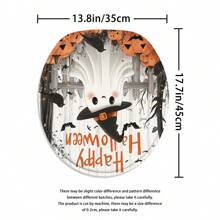 Set de 1 pieza/4 piezas de cortinas de ducha con fantasmas de Halloween, valla de calabaza, decoración de cuervos para el baño, cortina de ducha impermeable con murciélagos, alfombra de baño, tapa del inodoro, alfombra en forma de U antideslizante, regalo de Halloween, decoración de otoño para el hogar, incluye 12 ganchos para cortina de ducha, 70,8"X 70,8" Verano - Multicolor - Ver 8