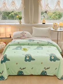 1 件雪花花朵儿童毯，薄款透气儿童盖毯，超柔软舒适儿童床上用品，适合儿童房和客厅，适合圣诞节 - 彩色 - 查看 2