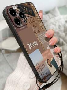 耶稣字母印花防震防刮软TPU手机壳，兼容 15 XR/7/8，兼容 15 Pro Max/12 Pro Max/13 Pro Max/14 Pro Max，兼容 13、14、11、12、12 Pro、14 Pro，兼容 11 Pro、XS、XR、7/8 Plus，兼容Galaxy A13 4G、A22、A21S、A51 4G、A52、S22 Ultra，兼容Galaxy A33 5G，兼容Redmi 10，兼容Redmi Note 11 4G，兼容Redmi 11 Lite、A53、A14、A23、S23 Ultra、S24、A14、A15、S23、A73。兼容三星、兼容红米，国际版，非国内版 - 彩色 - 查看 2