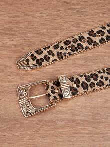 1条男士豹纹复古雕花金属扣仿珍珠边腰带，百搭休闲，适合万圣节、夏季、秋季、秋季、秋冬季等各种场合，是青少年、青年、男士休闲、户外、运动、度假、毕业礼物、生日礼物、日常穿着的理想之选。 - 豹紋 - 查看 6