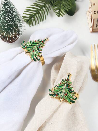 Zielona choinka, odpowiednia na przyjęcie bożonarodzeniowe, stół jadalny, przyjęcie weselne, Święto Dziękczynienia i dekorację stołu w kuchni, odpowiednia na okazje nieformalne lub formalne