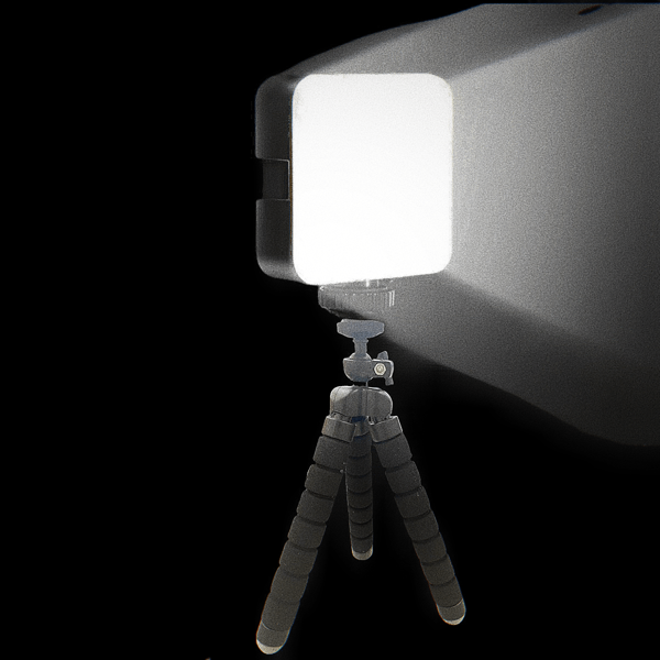 Iluminação + Suporte + Luz de Beleza Móvel, Selfie de Streaming ao Vivo, Luz de Preenchimento, Painel de LED para Vídeo de Foto de Câmera com Suporte Triangular Ajustável