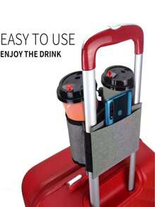 1个行李箱拉杆收纳袋，饮料架，杯架，适用于行李箱水瓶架，简约水瓶袋，送朋友的礼物，适配行李箱拉杆，适用于所有行李箱拉杆，水瓶袋，户外旅行配件，旅行必备品，夏季返校旅行必备品，海滩度假，学习用品，返校用品 - 彩色 - 查看 9