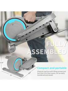 Under Desk Elliptical, Magnetic Portable Ellipse Leg Exerciser, Stair Stepper, Under Desk Bike Pedal Exerciser, Mini Elliptical Machines For Home Use, Exerciser For Seniors - 灰色 - 查看 4