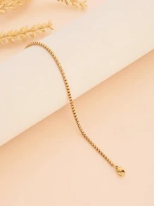 1只時尚、簡約、個性化的朋克風格矩形不銹鋼手鐲,作為節日禮物送給朋友