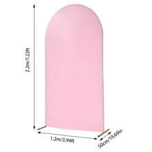 HOHOBLA LOYALHEARTDY-BTG 2.2m Arched Bracket 120 * 220cm Elastic Cloth Cover Gold Bracket Sky Pink Cover[Best Gift For Family&Friends]