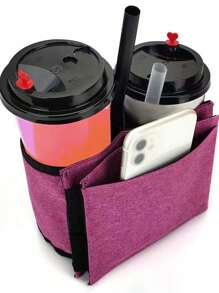 1个行李箱拉杆收纳袋，饮料架，杯架，适用于行李箱水瓶架，简约水瓶袋，送朋友的礼物，适配行李箱拉杆，适用于所有行李箱拉杆，水瓶袋，户外旅行配件，旅行必备品，夏季返校旅行必备品，海滩度假，学习用品，返校用品 - 彩色 - 查看 7