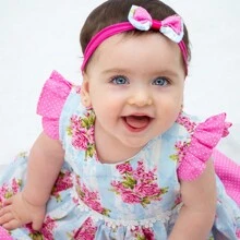 Mundo Nina Kids Baby Girl Dress 100% Cotton Short Sleeve Fresh Summer - 霧霾藍 - 查看 2