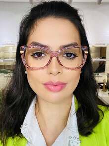 ILOOK Women's Prescription Glasses Frame 3D Diamond Cut New Various Colors - Bụi hồng - Xem 3