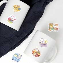 TiTiPaPa 180 miếng dán hoạt hình chú thỏ dễ thương trang trí sổ tay cốc nước nhật ký máy chơi trò chơi ván trượt xe máy va li đàn ghi ta đồ chơi cổ điển sổ lưu niệm bằng nhựa PVC chống thấm nước văn phòng phẩm cho học sinh - Màu xanh chanh - Xem 9