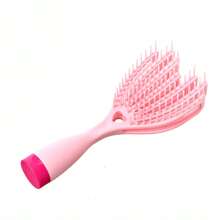 1 pièce Peigne à cheveux creux, peigne de coiffure portable pour volumiser les racines des cheveux, utilisation double pour cheveux secs et mouillés, massage du cuir chevelu, conception de tirelire avec rangement dissimulé