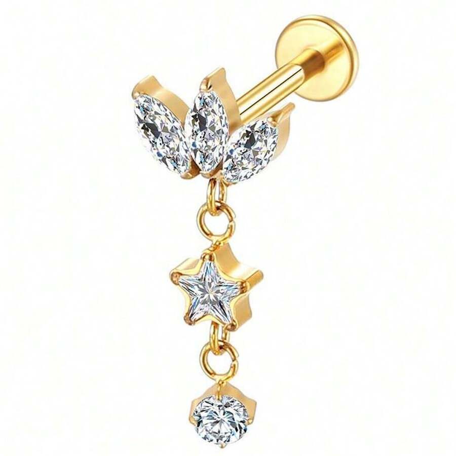 Women Nose Ring - 金色 - 查看 1