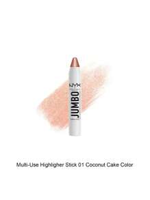 NYX Jumbo Highlighter Stick 01 Coconut Cake 2.7g/0.95oz Vanilla Ice Cream, Intense Highlighting Effect | Evenly Covers & Long-Lasting Glow | Enhances Facial Contours | Infused With Jojoba Oil For Natural Radiance | Fine Tip & Fine Particles | Suitable For All Skin Types | Ideal For Daily Use - Coconut Cake - View 6