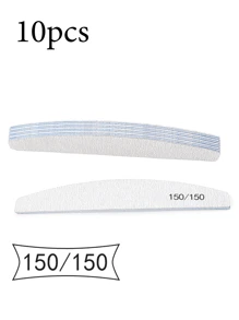 Bộ 3/5/10 dũa móng tay chuyên nghiệp, giấy nhám hai mặt 80/100/150/180/240 grit dùng để đánh bóng và tạo hình móng, dụng cụ làm móng hình lưỡi liềm, dụng cụ nghệ thuật làm móng, dụng cụ chuẩn bị cho năm học mới, chăm sóc móng, dụng cụ làm móng (thích hợp cho móng giả) - Nhiều màu - Xem 12