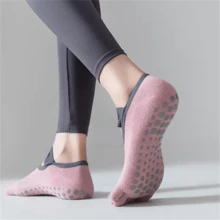 1 Pair Professional Non-Slip Cotton Sweat-Absorbent Five-Toe Split Yoga Socks For Indoor Yoga, Pilates, Dancing, Beach Essentials, Swimming Games
