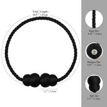 Magnetic Curtain Tiebacks 2 Packs Rope Decorative Curtain Tie Backs Elegant Curtain Holders For Drapes Outdoor Window Treatment Holdbacks - 2pcs - View 12