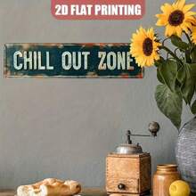 1pc Vintage Metalen Bord Plaquette, 39,88cm X 9,91cm, Wanddecoratie Bord Met Letterlogo, Geschikt Voor Patio, Veranda, Tuin, Multifunctioneel, Cadeau-idee, Willekeurige Gatposities, Woondecoratie, Kamerdecoratie, Wanddecoratie