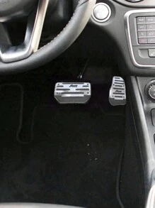 2pcs Universal Automatic Transmission Silver Brake & Accelerator Pedal For Cars
