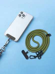好看的长斜挎肩带手机挂绳，适用于所有智能手机，夹子适合所有标准手机壳，不影响充电，可以挂 Ccd 相机耳机眼镜袋水瓶手机配件礼物送给母亲、家人、朋友、生日、节日手机挂饰、手机链 - 彩色 - 查看 12