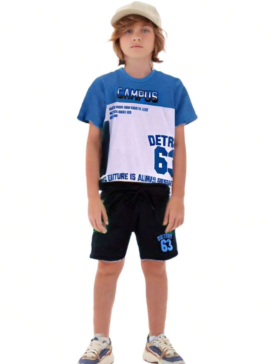 Conjunto Infantil Masculino Primavera/Verão Coleção 2023 - Azul - Visão 1