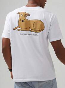 Casual Best Friend Comfort Men's Cotton White T-Shirt - trắng - Xem 1