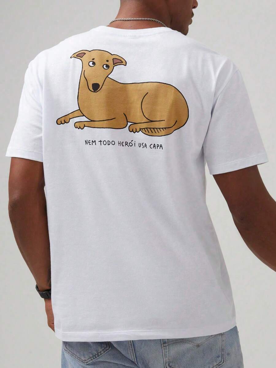 Casual Best Friend Comfort Men's Cotton White T-Shirt - trắng - Xem 1