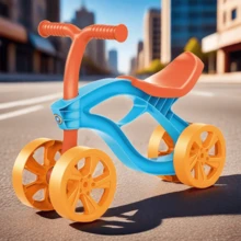1-3 Years Old Children Balance Bike, 4-Wheel Ride-On Scooter Without Pedals, For Boys And Girls - Multicolor - View 12