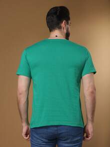 Men's T-Shirt With 3D Printed Pattern BONE Mesh - 綠色 - 查看 3