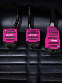 3pcs Car Universal Brake Accelerator Pedal - Dusty Pink - View 2