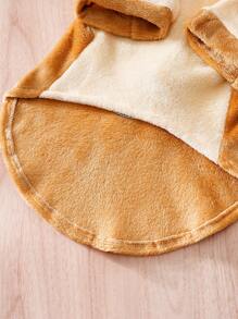 1 件毛绒羊毛 3D 刺绣圣诞驯鹿造型宠物夹克，适合猫狗的新奇服装