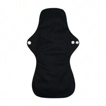 1Pc Black Sanitary Pads Light Flow Menstrual Pads Charcoal Bamboo Washable Cloth Menstrual Pads Mama Cloth Reusable Sanitary Pads Daytime