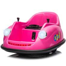 2-Speed, 360°Spin Ride On Electric Bumper Car For Kids & Toddlers, 12V Battery Car For Kids W/Parent Remote, Led Lights