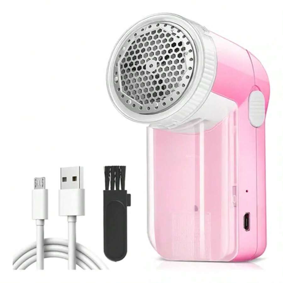 Quita Pelusa Para Ropa Electrico, removedor eléctrico portátil y recargable de pelusas y bolitas, herramienta efectiva y rápida para quitar pelusas y bolitas de ropa, muebles y alfombras - Rosa - Ver 1
