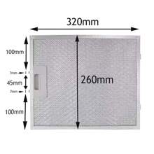 2PCS UNIVERSAL Cooker Hood Filter Metal Mesh Kitchen Extractor Vent Fan 320x260mm - Silver - View 7